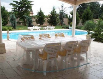Housse pour salon table rectangulaire + chaises